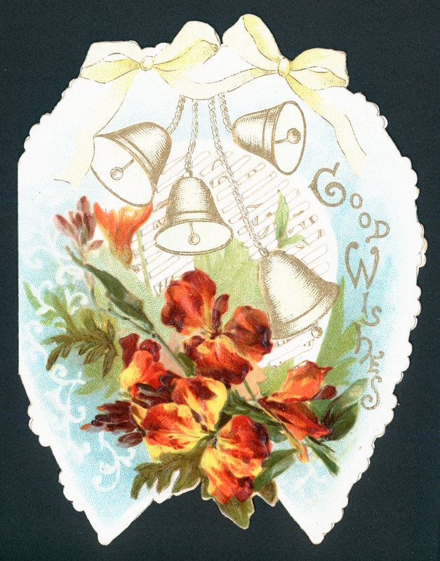 Campane e fiori su un ferro di cavallo da English School