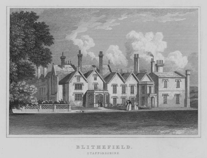 Blithefield, Staffordshire (incisione) da English School
