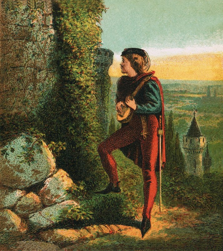 Blondel nella prigione di Riccardo da English School