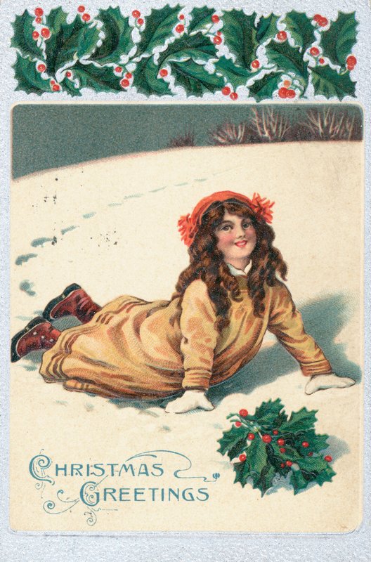 Cartolina di Natale britannica da English School