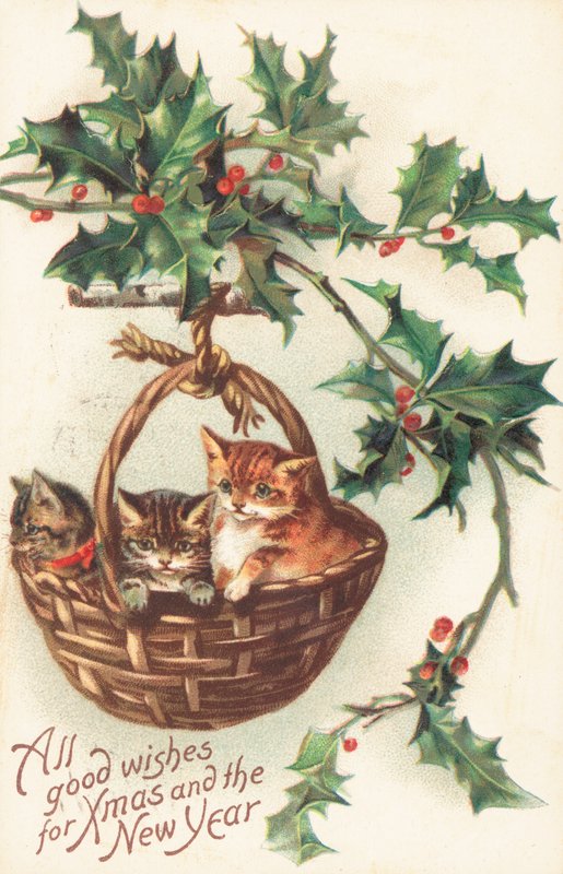 Cartolina di Natale britannica da English School