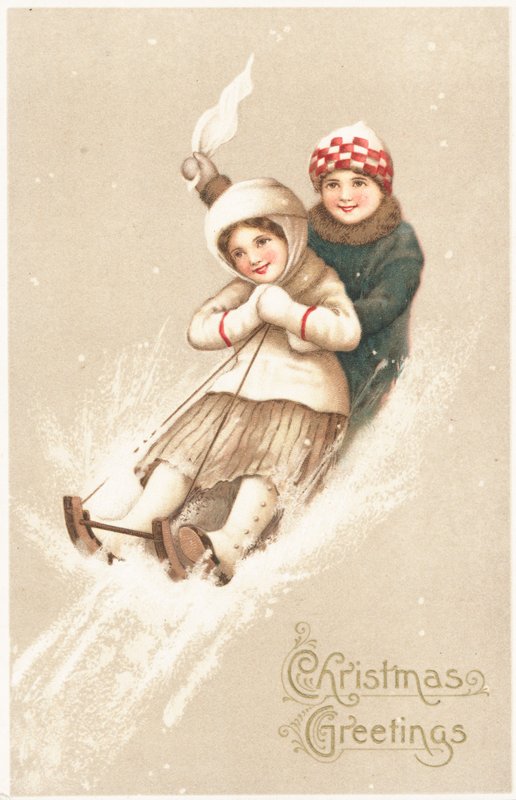 Cartolina di Natale britannica da English School