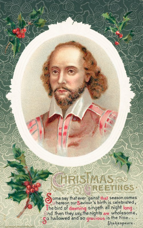 Cartolina di Natale britannica da English School
