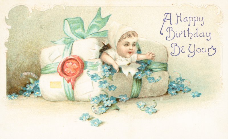 Cartolina di compleanno britannica da English School