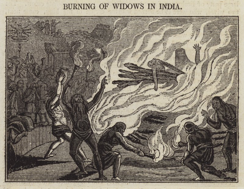 Rogo delle vedove in India da English School