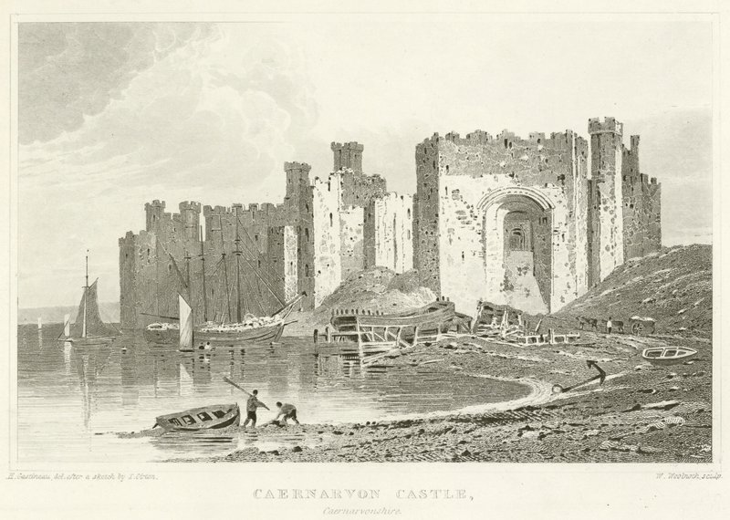 Castello di Caernarvon, Caernarvonshire da English School