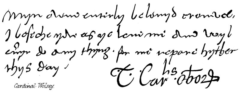Cardinale Wolsey da English School