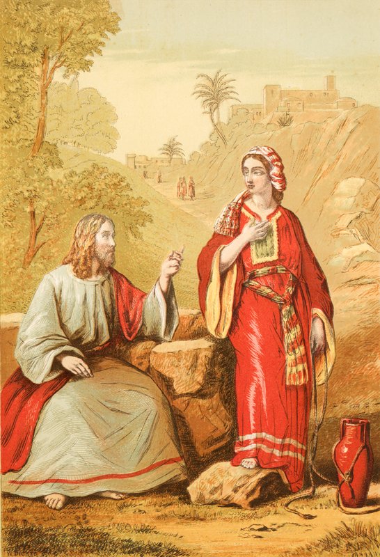 Cristo e la donna di Samaria da English School