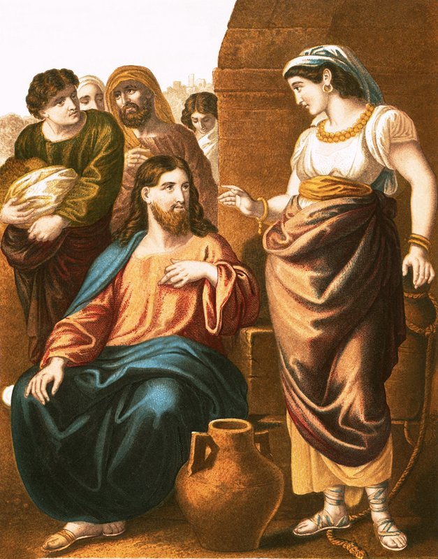 Cristo e la donna di Samaria da English School