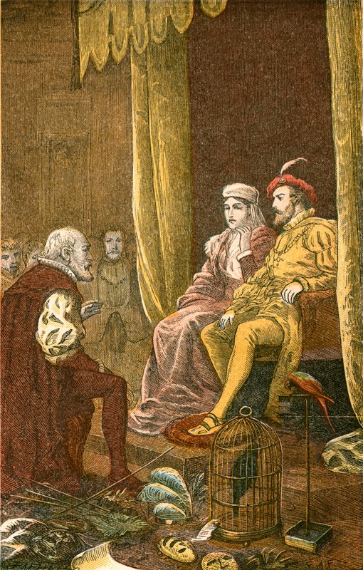 Colombo ricevuto da Ferdinando e Isabella da English School