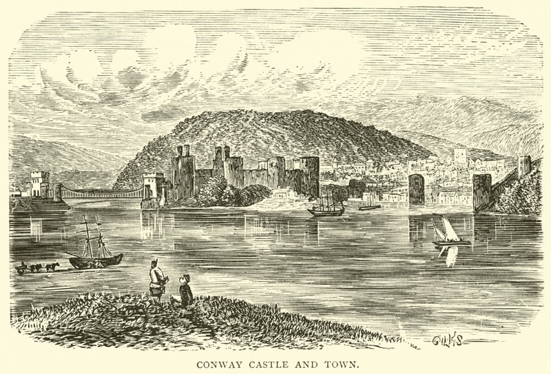Castello e città di Conway da English School