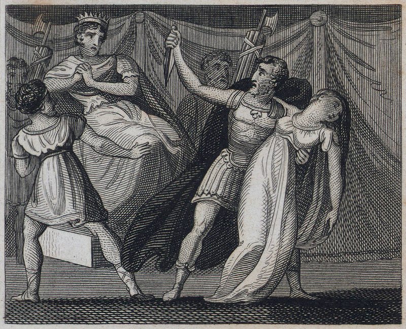Morte di Verginia, Roma, 449 a.C. (incisione) da English School