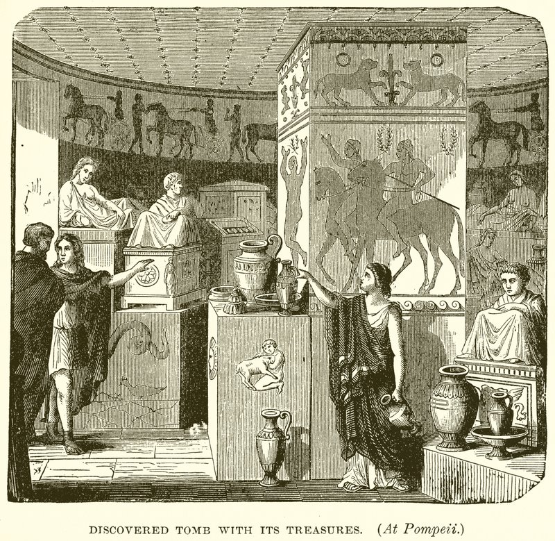 Tomba scoperta con i suoi tesori (a Pompei) da English School