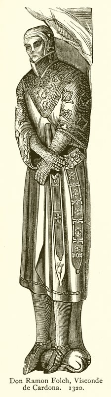 Don Ramon Folch, Visconte di Cardona. 1320 da English School