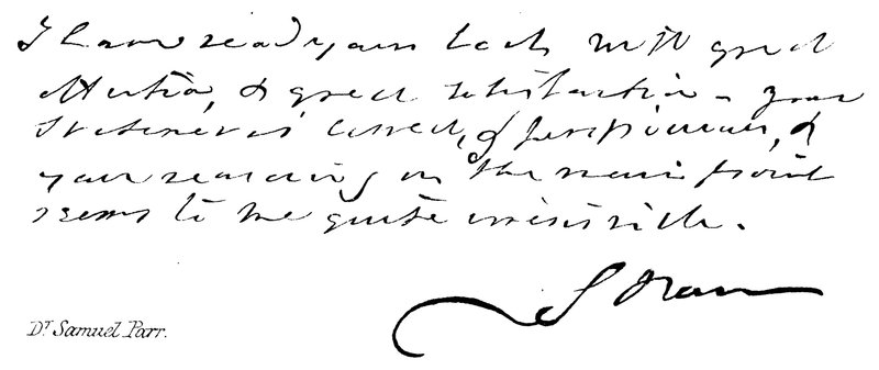 Dr Samuel Parr da English School