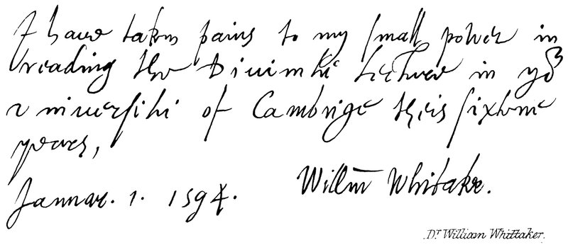 Dr William Whittaker da English School