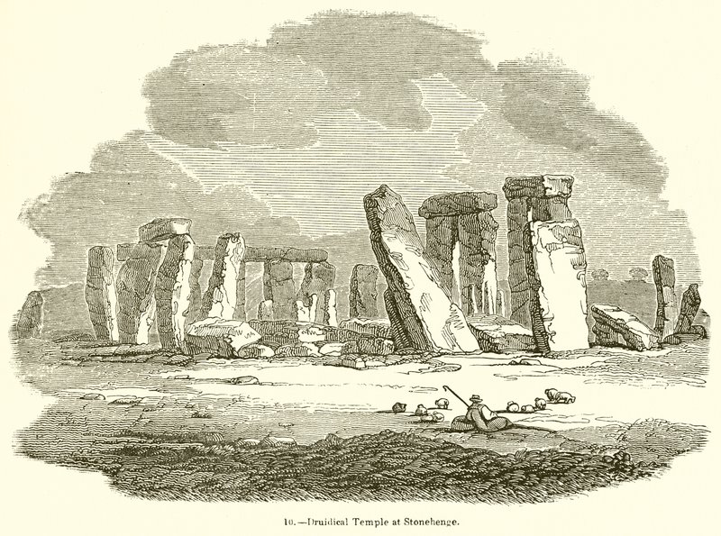 Tempio druidico a Stonehenge da English School