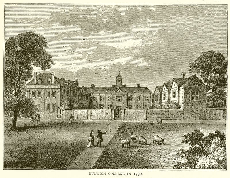 Collegio di Dulwich nel 1790 da English School