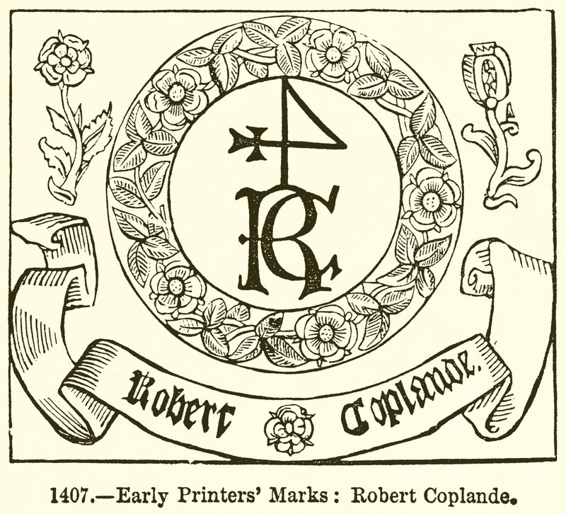 Marchi dei primi stampatori: Robert Coplande da English School