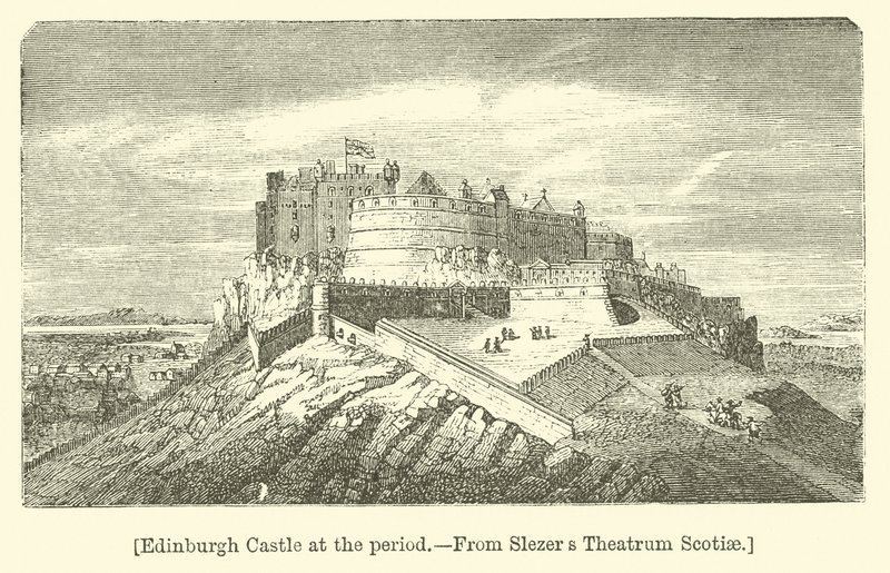 Castello di Edimburgo al periodo da English School