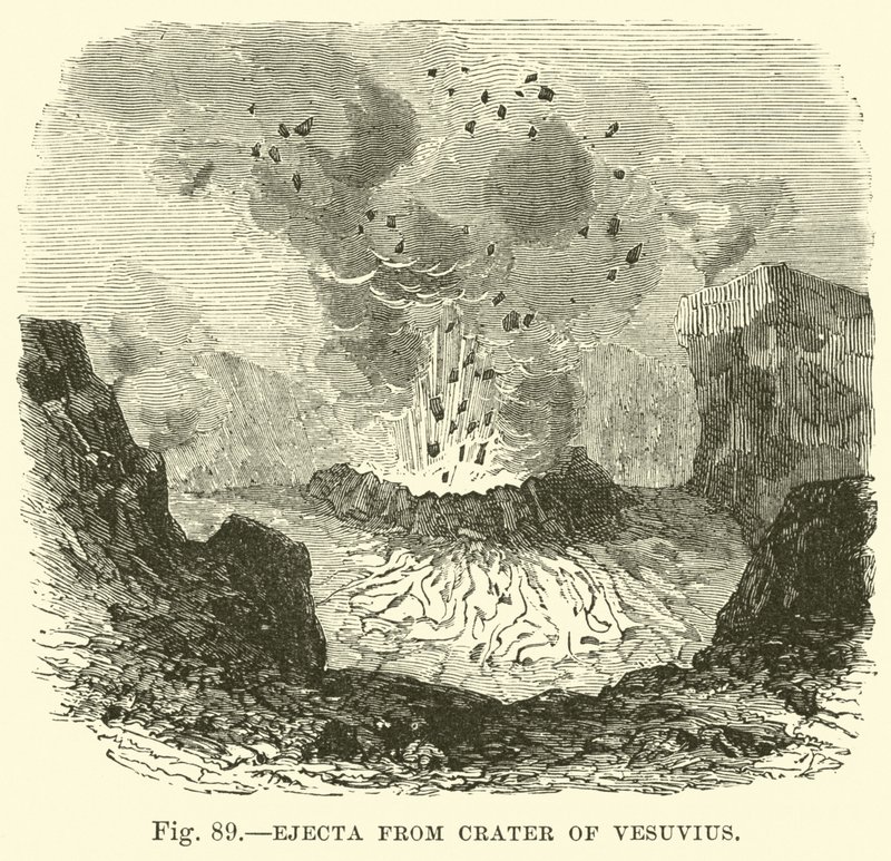 Ejecta dal cratere del Vesuvio da English School