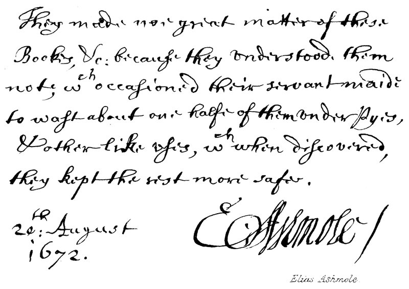 Elias Ashmole da English School