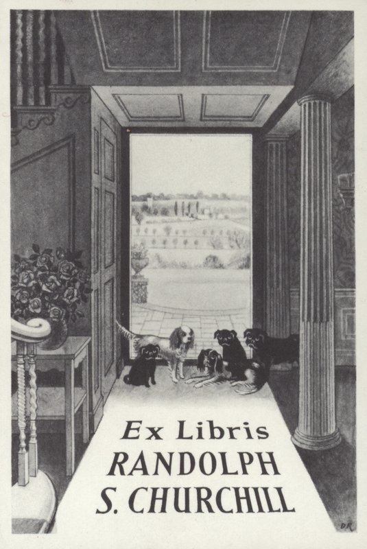 Ex Libris Randolph S Churchill da English School
