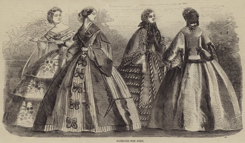 Moda per luglio (incisione) da English School