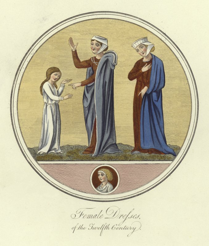 Abiti femminili del XII secolo da English School
