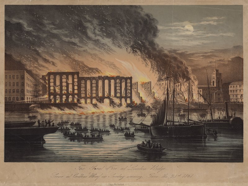 Incendio vicino al London Bridge da English School