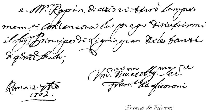 Francesco de Ficoroni da English School