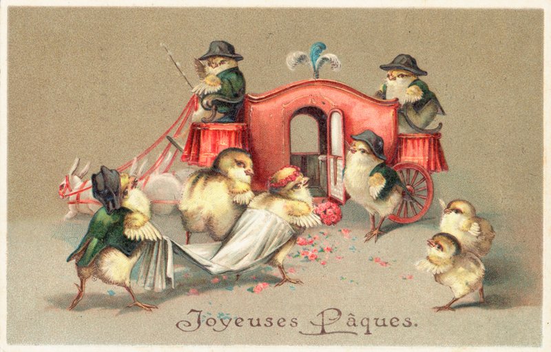 Cartolina di Pasqua francese da English School