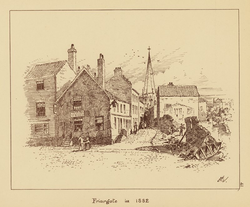 Friargate nel 1882 da English School