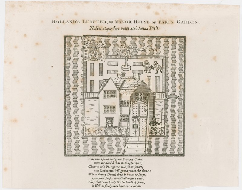 Frontespizio di Hollands Leaguer, 1632. Paris Garden da English School