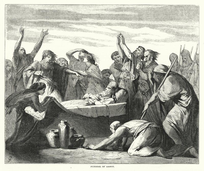 Funerale di Aronne (incisione) da English School