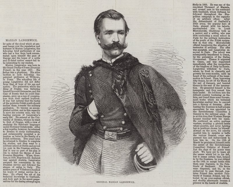 Generale Marian Langiewicz (incisione) da English School