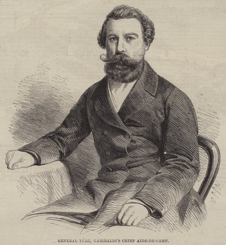 Generale Turr, capo aiutante di campo di Garibaldi (incisione) da English School