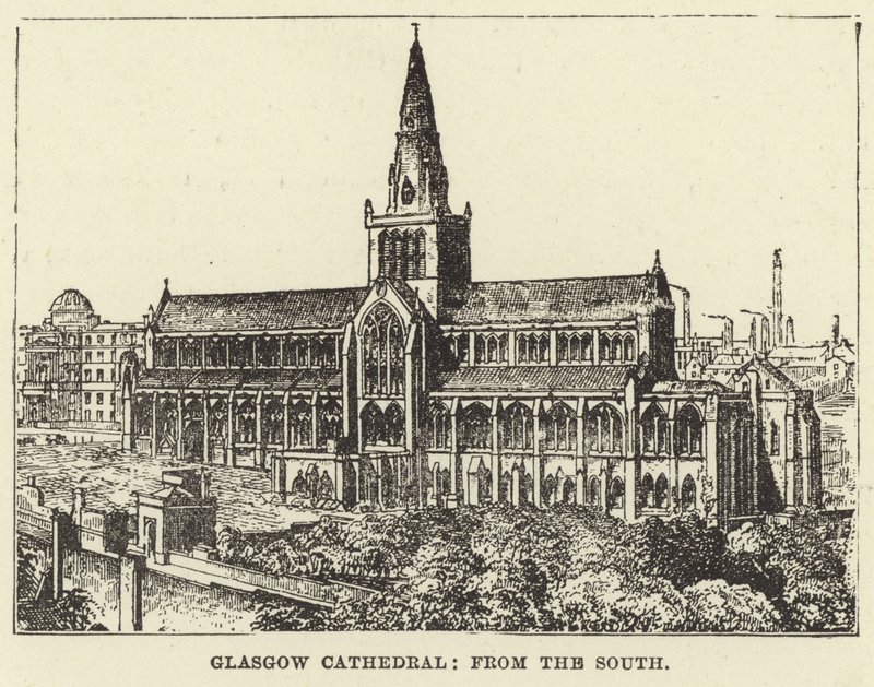Cattedrale di Glasgow, da sud da English School