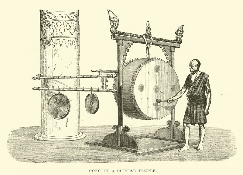 Gong in un tempio cinese da English School