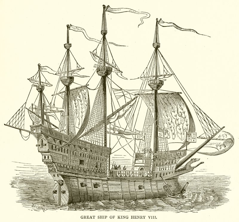 Grande nave di re Enrico VIII da English School