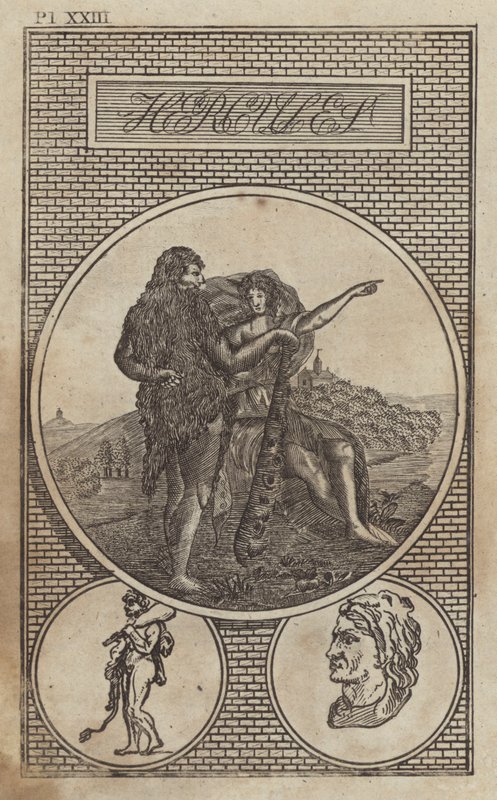Ercole, antico eroe e dio romano (incisione) da English School
