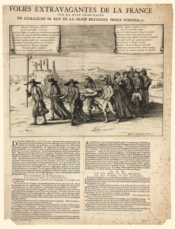 Morte immaginata del re Guglielmo III da English School