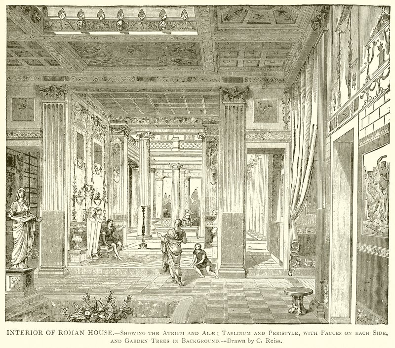 Interno di una casa romana da English School
