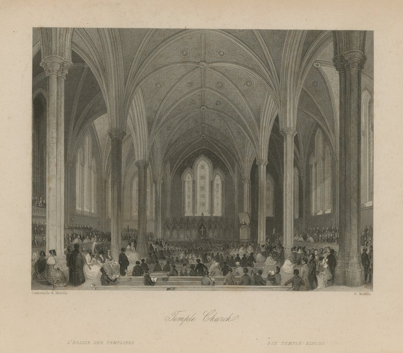 Interno della Temple Church da English School