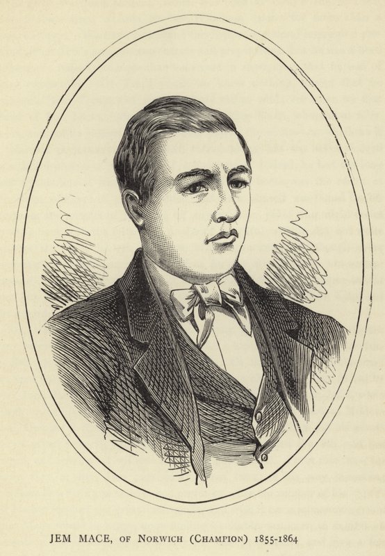 Jem Mace, di Norwich, campione, 1855-1864 da English School