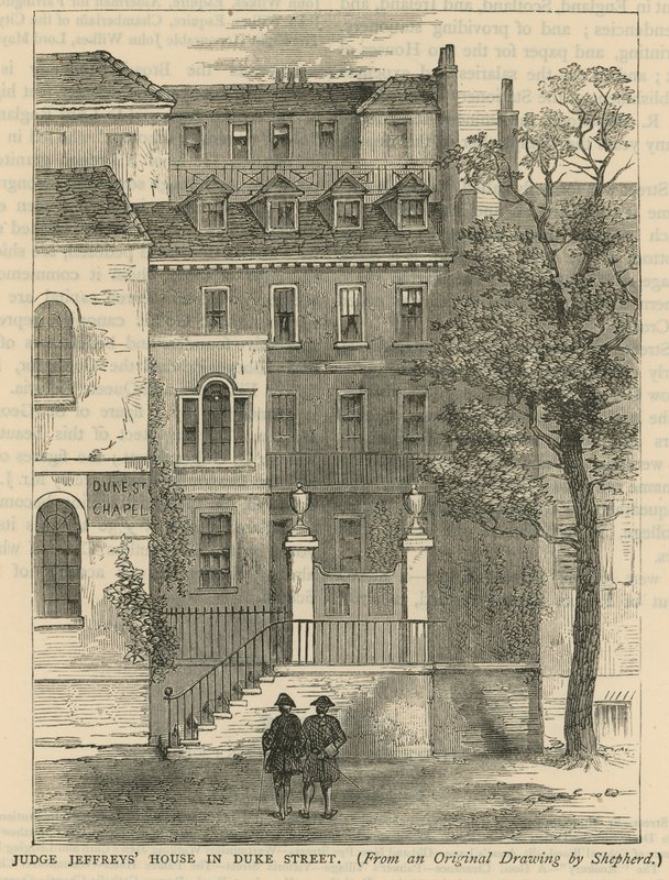 Casa del Giudice Jeffreys in Duke Street, Londra da English School