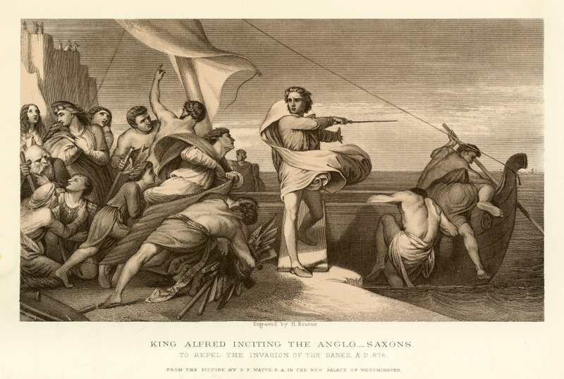 Re Alfredo incita gli Anglosassoni da English School