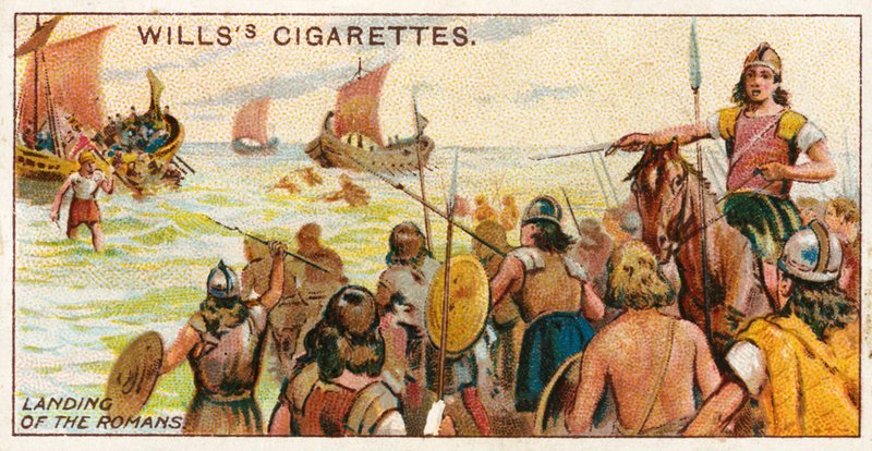 Sbarco dei Romani nel 55 a.C. da English School