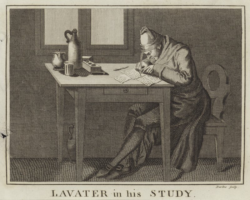 Lavater nel suo studio da English School