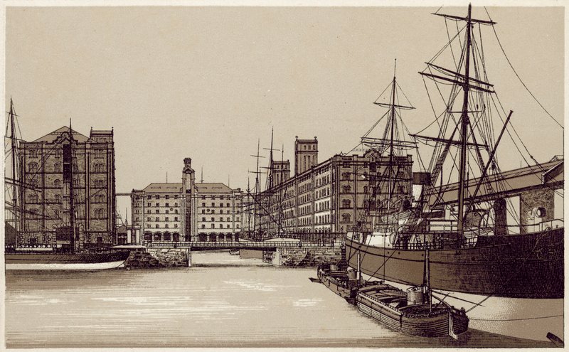 Liverpool: Waterloo Dock e magazzini di grano da English School